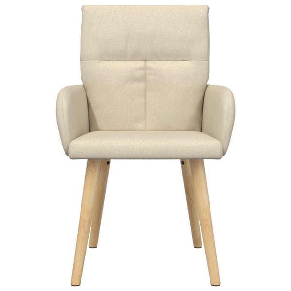 Matstolar 2 pcs Tyg Gräddvit 60 x 56 x 96 cm