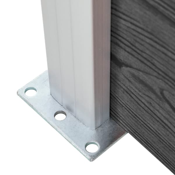 Staketpanel WPC 872x186 cm svart