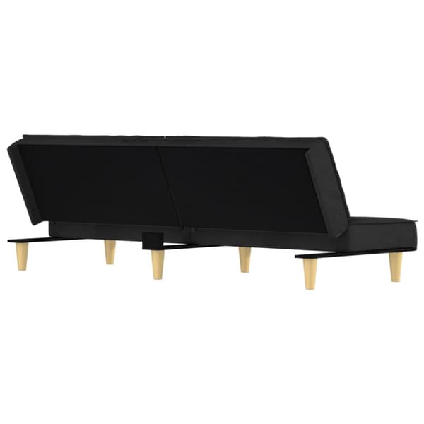 Bäddsoffa svart tyg