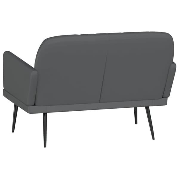 Bänk grå 107x80x81 cm konstläder