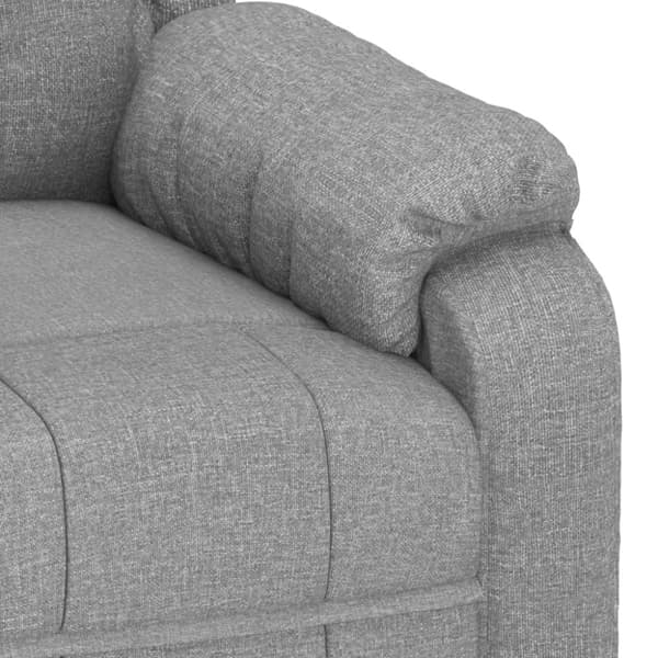 Reclinerfåtölj ljusgrå tyg
