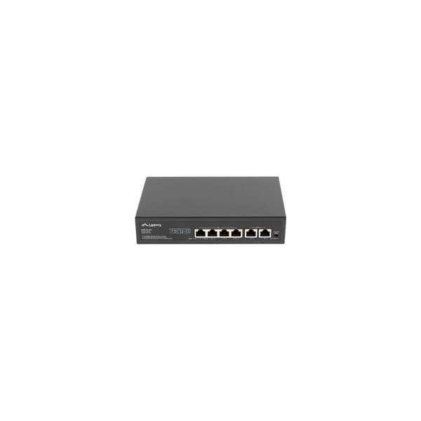 Lanberg RSFE-4P-2FE-60 - switch - 6 portar - ohanterad
