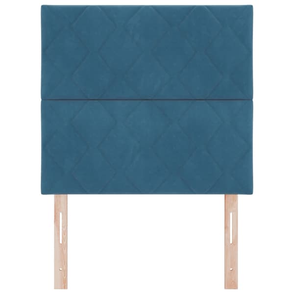 Huvudgavel Mörkblå 100 cm Sammet