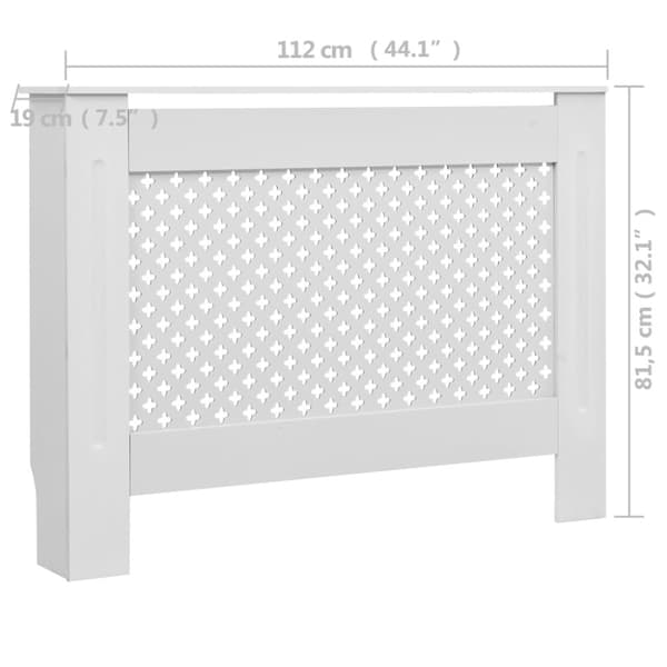 Elementskydd 2 st vit 112x19x81,5 cm MDF
