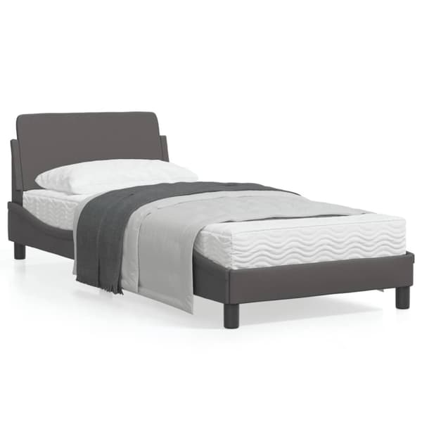 Bed Frame "Dover" Grey 90x200 cm Faux Leather
