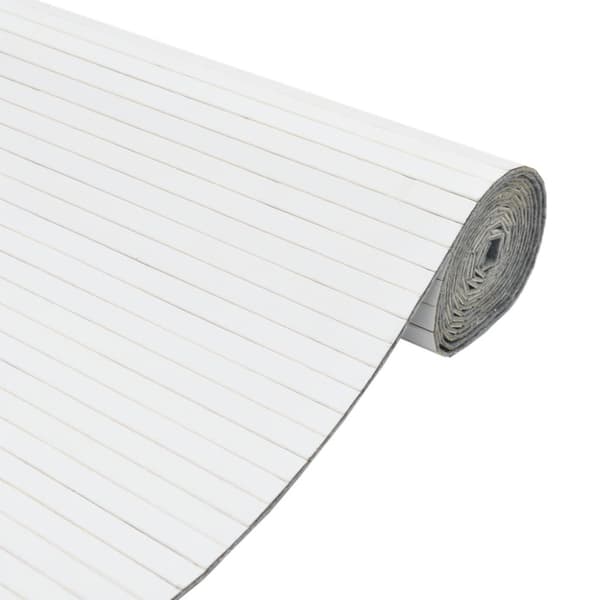 Rumsavdelare vit bredd 600 cm höjd 165 cm bambu