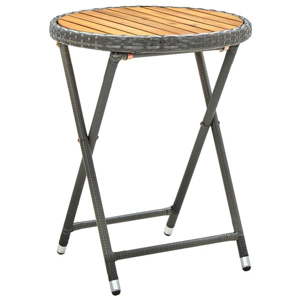 Trädgårds Bistro Set 3 pcs Grå konstrotting