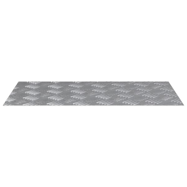 Trappsteg Rektangulär 2 pcs Silver 70 x 40 cm Aluminium