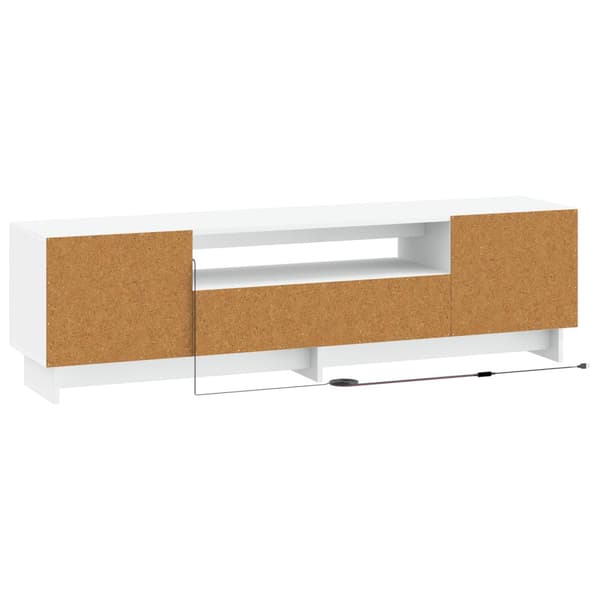 LED TV-skåp Vit Konstruerat trä