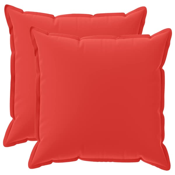 Kuddöverdrag 2 st HOUTEN Röd 60 x 60 cm Polyester