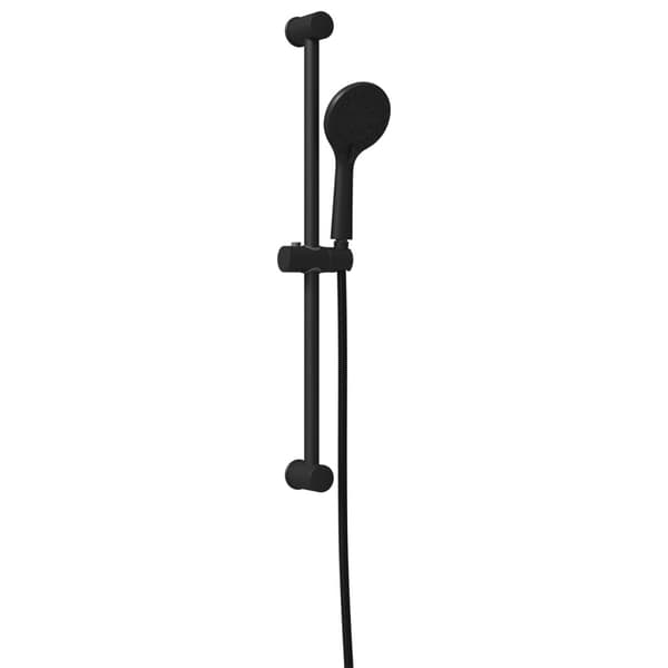 Duschsystemset Svart 71 cm Rostfritt stål