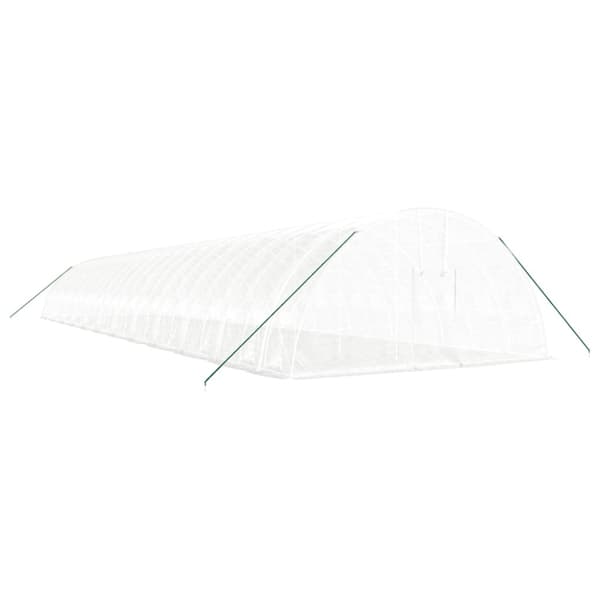 Växthus med stålram vit 144 m² 24x6x2,85 m