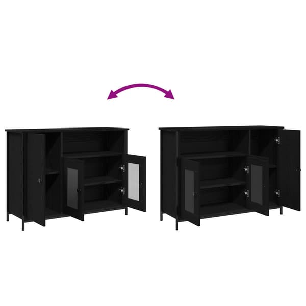 Sideboard Svart Ek 100 x 35 x 75 cm