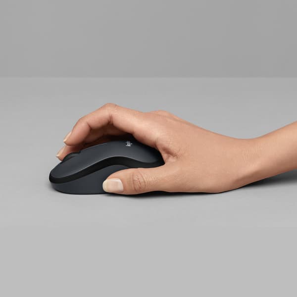 Logitech M220 Silent - mus - 2.4 GHz - träkol