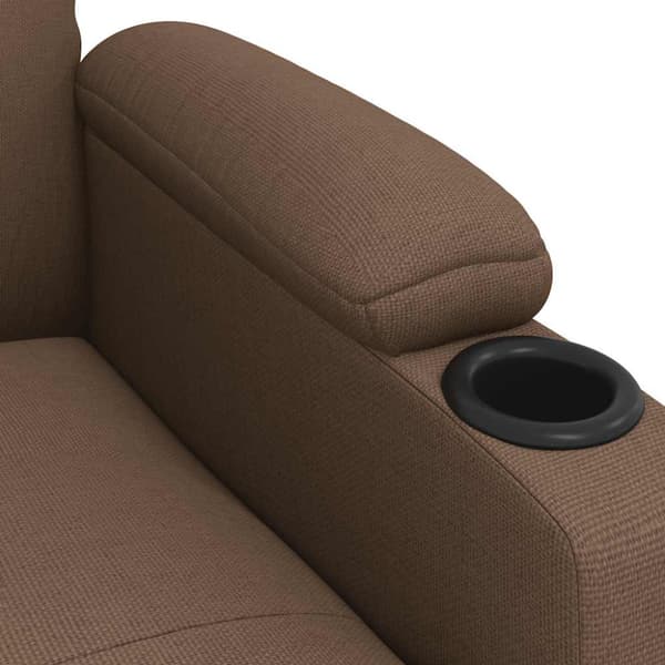 Reclinerfåtölj brun tyg