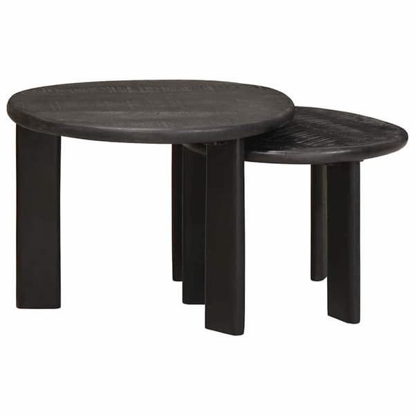Nesting Kaffe Bord 2 pcs Vit Massivt mangoträ