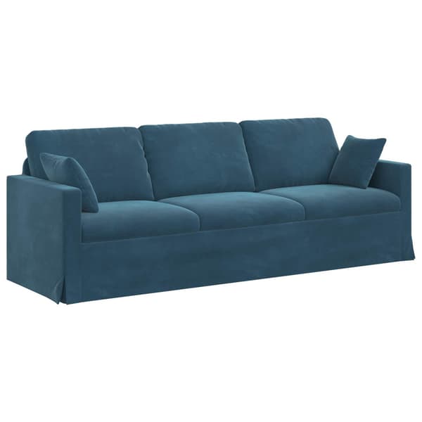 Soffa Blå 228 x 78 x 80 cm Sammet