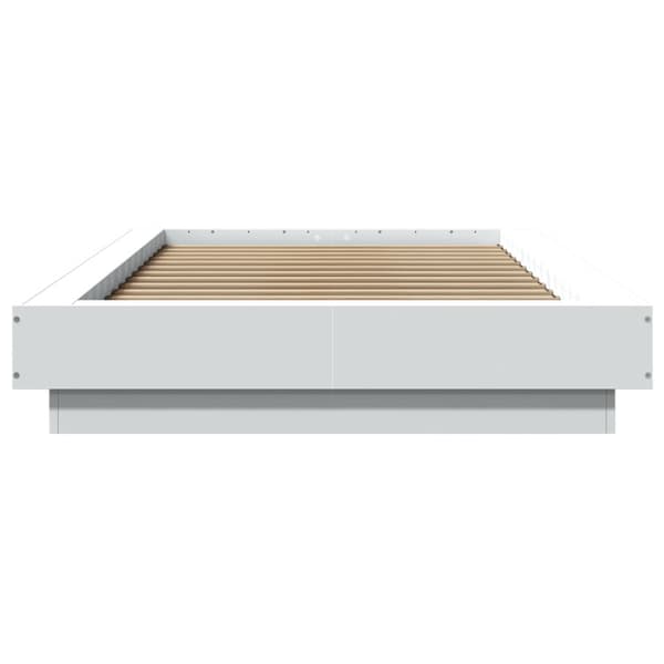 Sängram vit 100x200 cm konstruerad trä