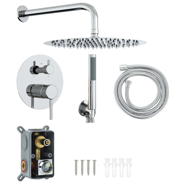 Dold duschsystem (Rund) Silver Rostfritt stål 201