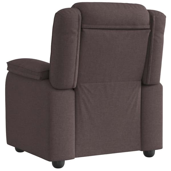 Reclinerfåtölj mörkbrun tyg