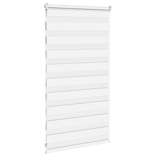 Rullgardin zebra vit 90x100 cm tyg bredd 85,9 cm polyester
