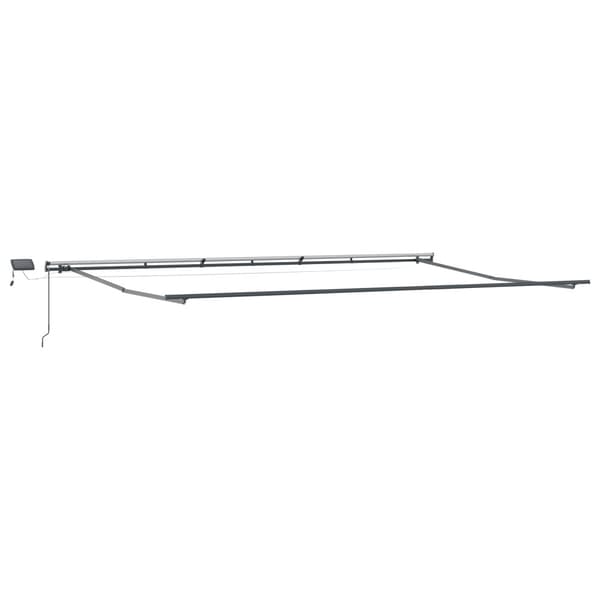 Utfällbar markis Vit 600 ×300 cm tyg