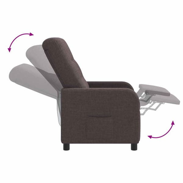 Recliner Mörkbrun Tyg