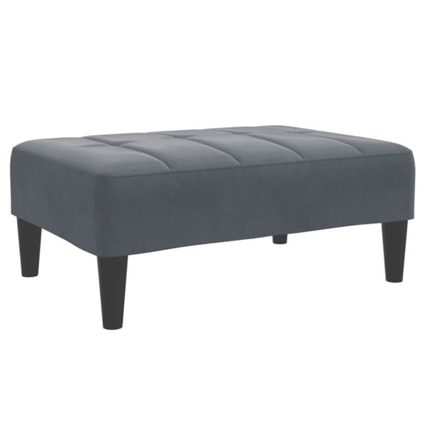 Fotpall mörkgrå 77x55x31 cm sammet