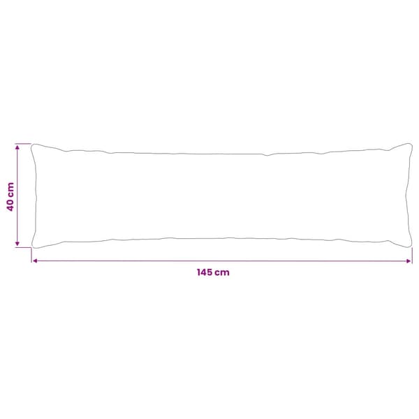 Kuddöverdrag HEERLEN Ljusgrå 40 x 145 cm Chenilletyg