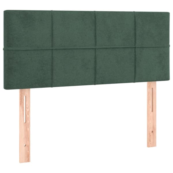 Ramsäng med madrass mörkgrön 90x200 cm sammet