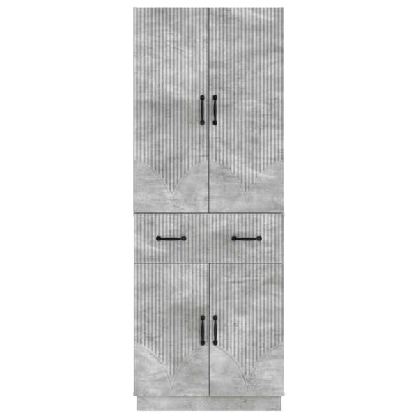 Skåpset 2 pcs Betonggrå Konstruerat trä