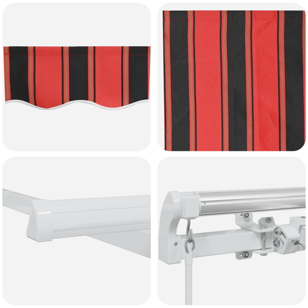 Utfällbar markis Orange och Brunt 600 × 350 cm