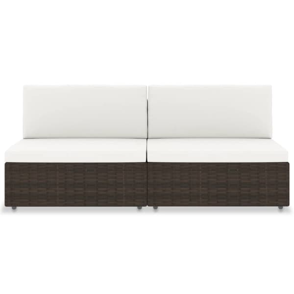 Modulsoffa 2-sits konstrotting brun