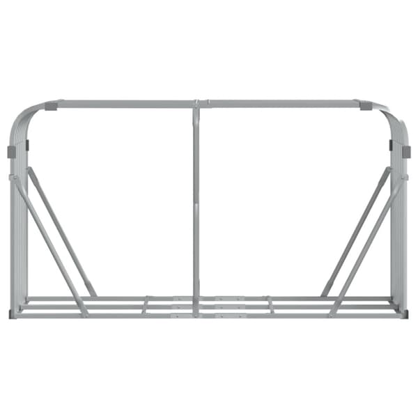 Vedställ silver 180x45x100 cm galvaniserat stål