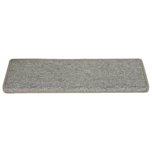 Trappmattor 15 st 65x21x4 cm ljusgrå rektangulär kant