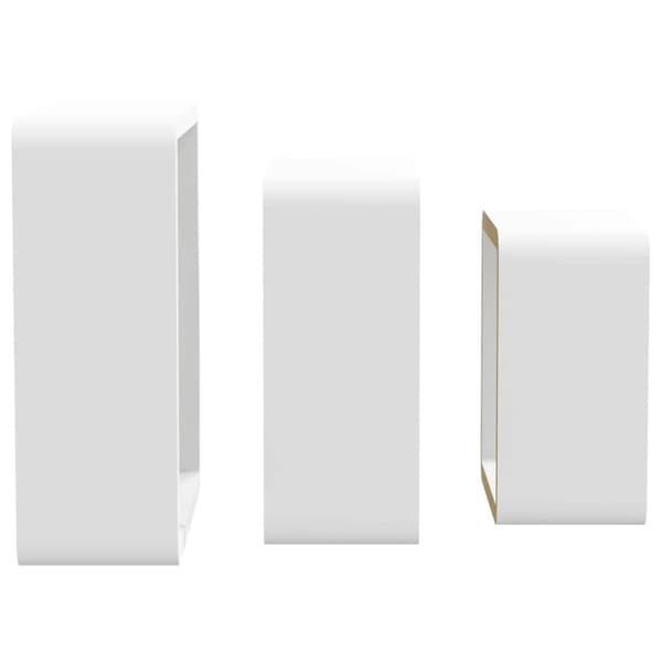 Vägghyllor kub 3 st vit MDF