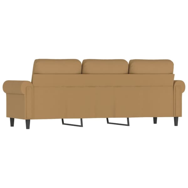 3-sitssoffa brun 180 cm sammet
