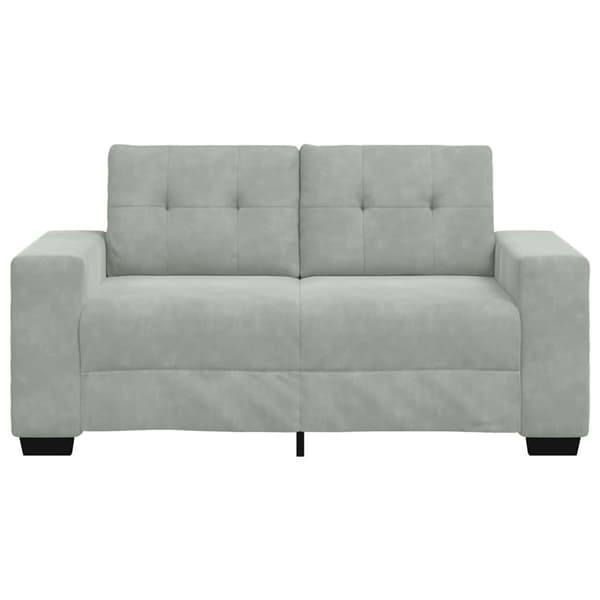 Loveseat soffa ljusgrå 160x77x82 cm sammet