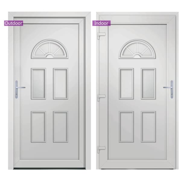 Ytterdörr vit 88x200 cm PVC