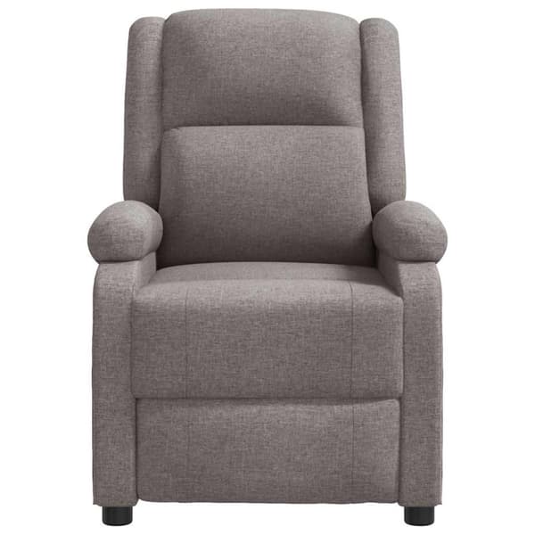 Massagefåtölj taupe tyg