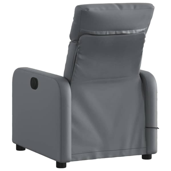 Massagefåtölj grå konstläder