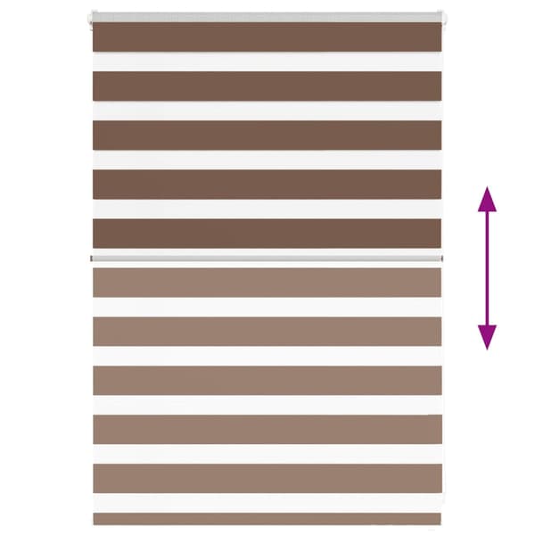 Rullgardin zebra brun 100x100 cm tyg bredd 95,9 cm polyester