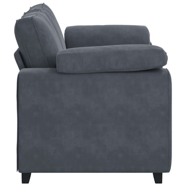Loveseat soffa mörkgrå 160x77x82 cm sammet