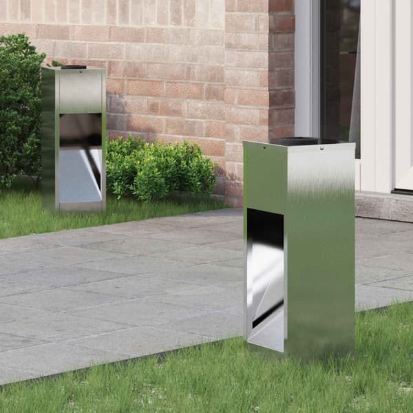 Solcell LED-vägbelysning 2 pcs Silver Rostfritt stål