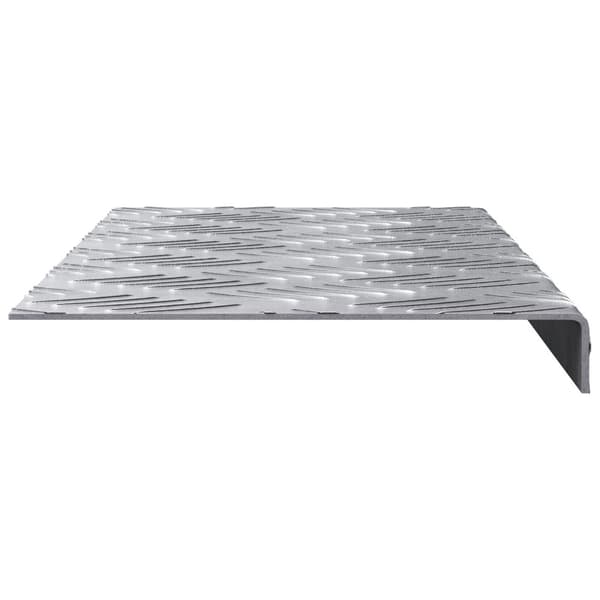 Trappsteg Rektangulär 5 pcs Silver 60 x 18 x 2,5 cm Aluminium