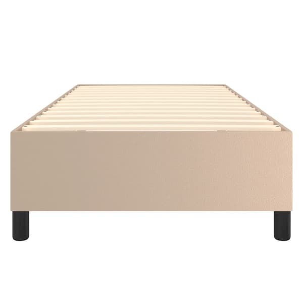 Boxspring-sängram cappuccino 80x200 cm konstläder