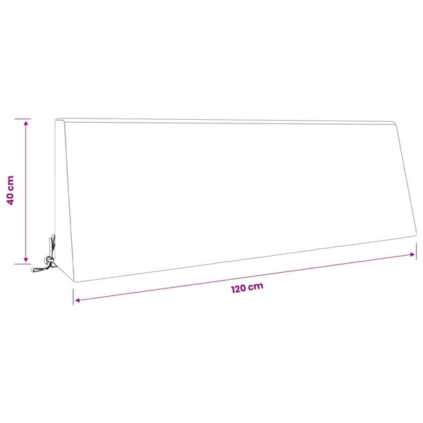Ryggkudde SOEST 100% Polyester Grå 120 x 20 x 40 cm