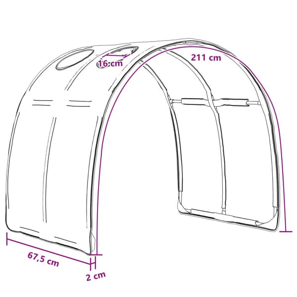 Sängtunnel 2 pcs Ljusblå 211 x 67,5 x 2 cm Polyester