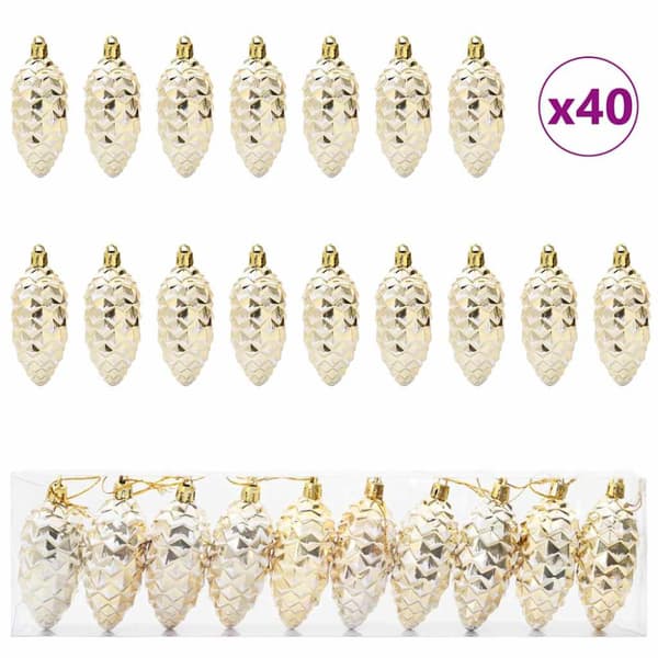 Julgran Kottboll 40 pcs Guld Plast