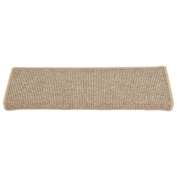 Trappmattor 15 st 65x21x4 cm mörkbeige rektangulär kant